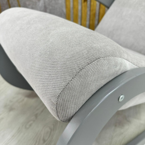 Кресло-качалка Неаполь Модель 1 (Серый ясень-эмаль/Ткань Cветло-серый Verona Light Grey)