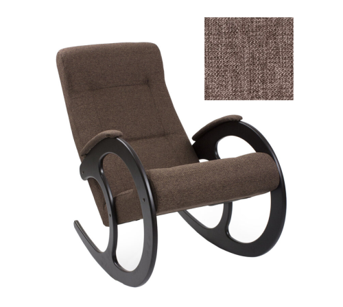 Кресло-качалка Неаполь Модель 3 (Венге-эмаль/Рогожка Montana 802)