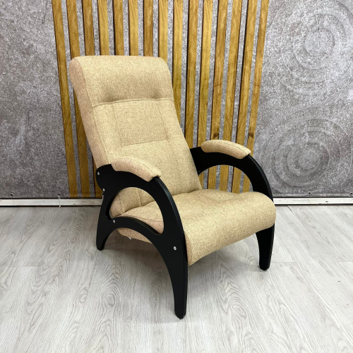 Кресло для отдыха Неаполь Модель 9 без лозы (Венге-эмаль/Ткань Бежевая Malta 03 А)