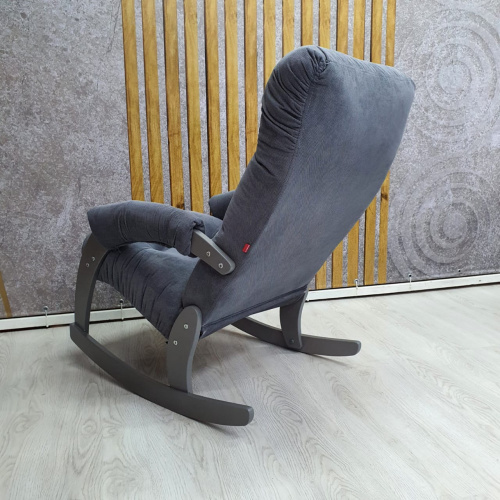 Кресло-качалка Неаполь Модель 11 (Серый ясень-эмаль/Ткань серый Verona Antrazite Grey)