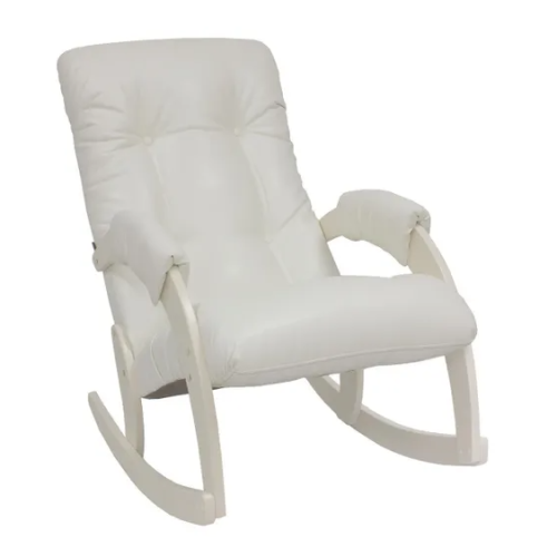 Кресло-качалка Консул Модель 67 (Дуб шампань-эмаль/Ткань Бежевый Malta 01 A)