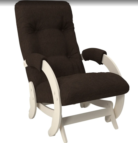 Кресло-маятник Неаполь Модель 12 (Дуб шампань-эмаль/Ткань Коричневый Malta 15 А)