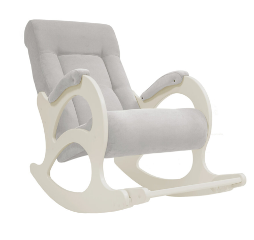 Кресло-качалка без лозы Неаполь Модель 10 (Венге-эмаль/Ткань Темно-серый Verona Antrazite Grey)